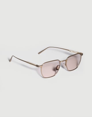 Quadratische Aperitif-Brille aus Titan Gold Brillen - Brunello Cucinelli