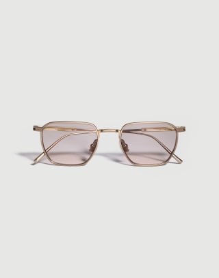 Quadratische Aperitif-Brille aus Titan Gold Brillen - Brunello Cucinelli