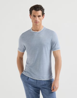 T-shirt effet superposition Ardoise Homme - Brunello Cucinelli