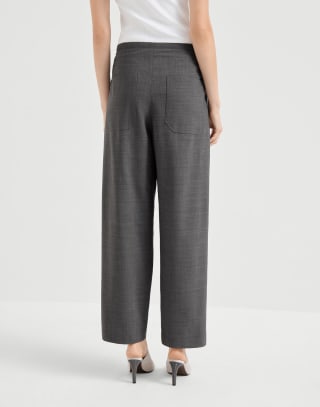 Tailored Track-Hose Mittelgrau Damen - Brunello Cucinelli