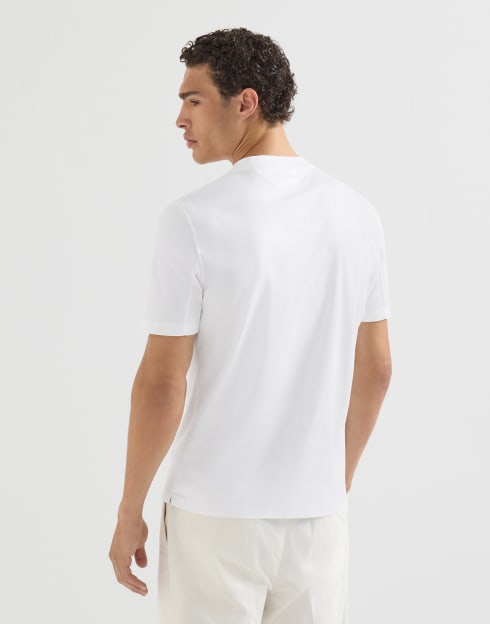 Cotton jersey crew neck T-shirt White Man - Brunello Cucinelli