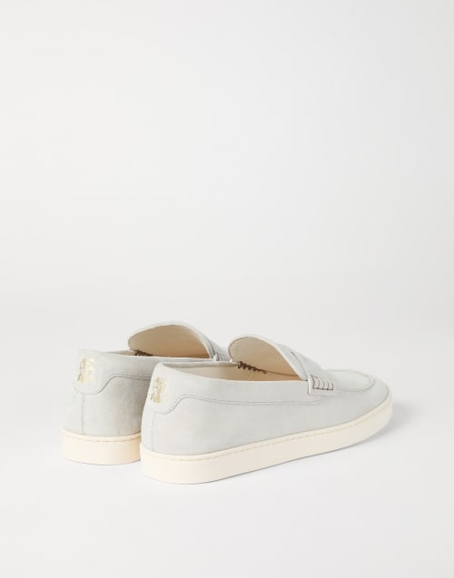 Slip-on en daim Ivoire Homme - Brunello Cucinelli