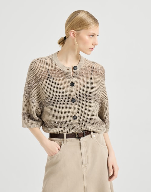 Cardigan court Sable Femme - Brunello Cucinelli
