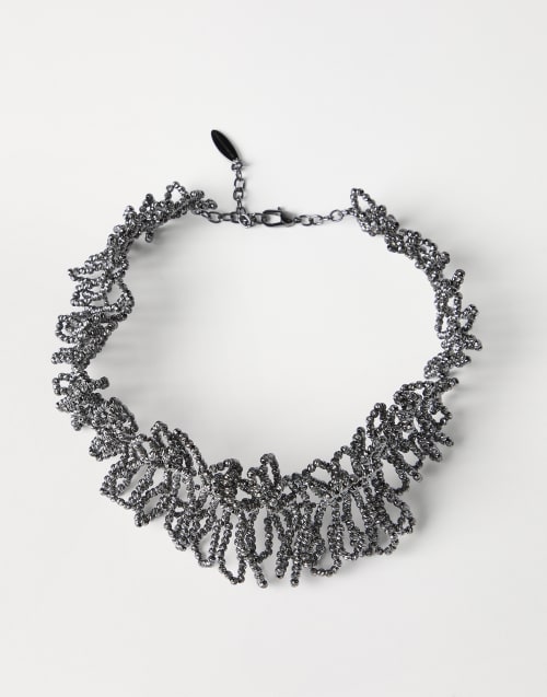Sterling Silver choker Lignite Grey Woman - Brunello Cucinelli