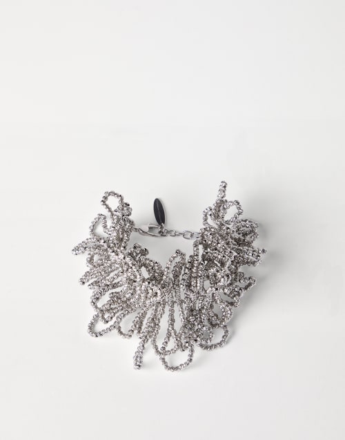 Bracciale in Ematite e Argento Sterling Argento Donna - Brunello Cucinelli