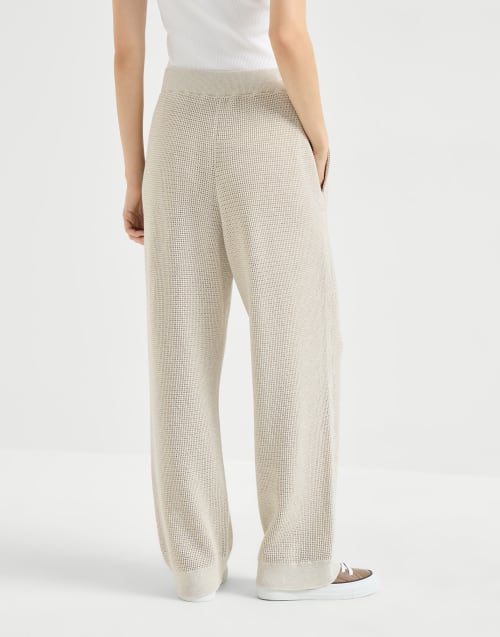 Sparkling net trousers Oat Woman - Brunello Cucinelli