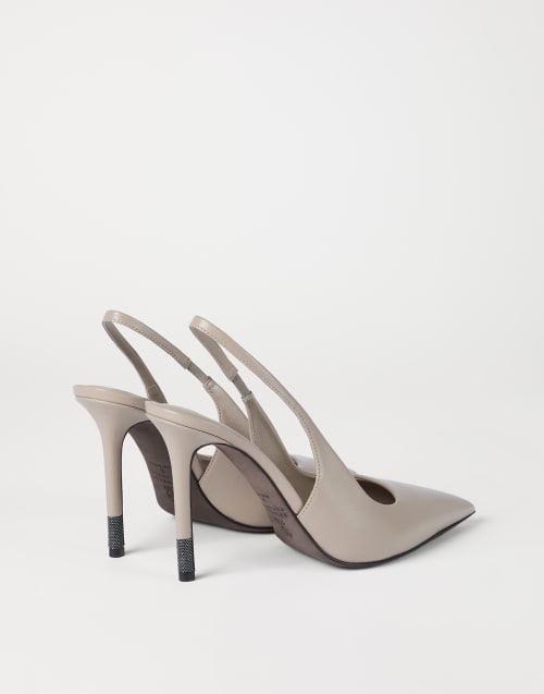Calfskin slingback heels Buff Woman - Brunello Cucinelli