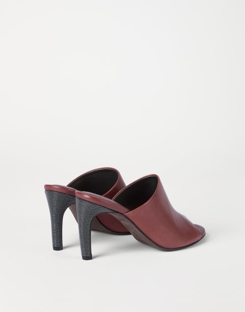 Classic leather mules Firebrick Woman - Brunello Cucinelli