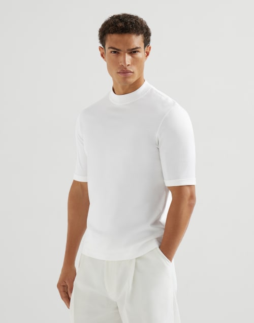 T-Shirt aus Jersey Off-White Herren - Brunello Cucinelli