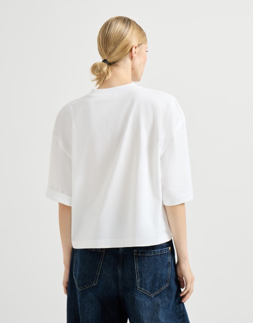 Cotton jersey T-shirt White Woman - Brunello Cucinelli