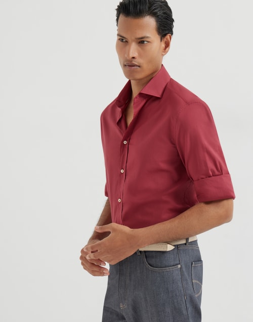 Camisa de muselina Cereza Hombre - Brunello Cucinelli