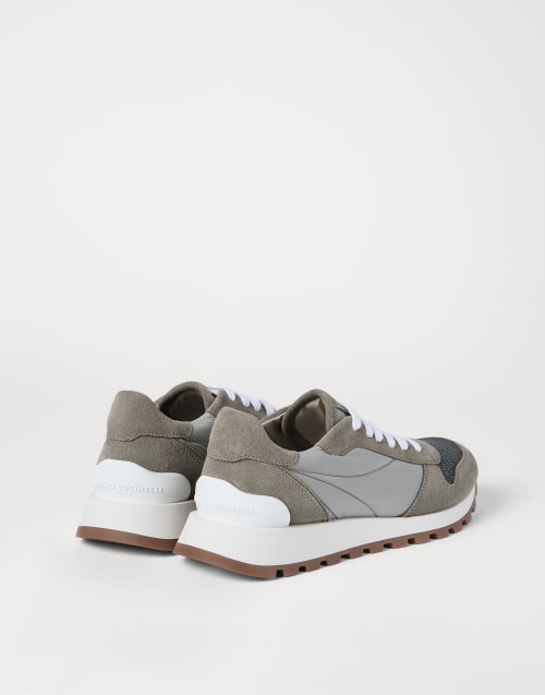 Fabric runners with monili Khaki Woman - Brunello Cucinelli