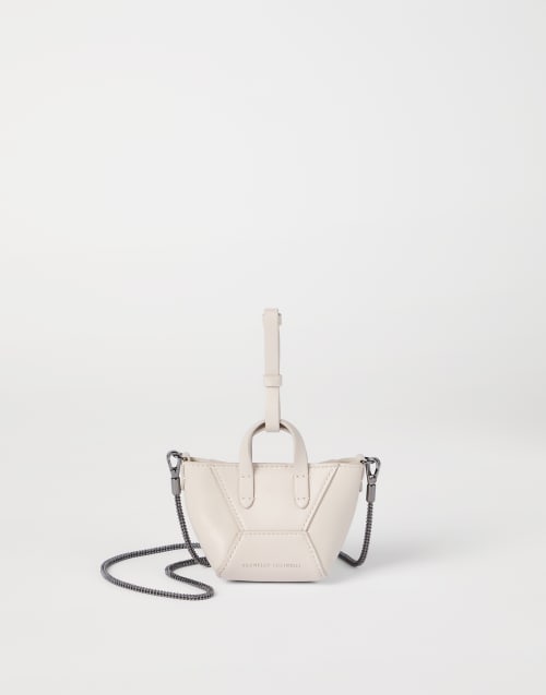 Calfskin BC Duo micro bag Ivory Woman - Brunello Cucinelli