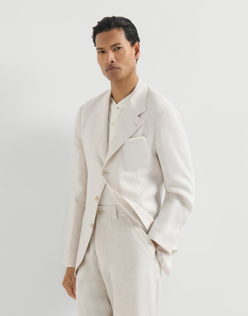 Blazer sin forro en Chevron Concha Hombre - Brunello Cucinelli