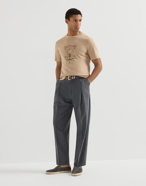 Brunello Cucinelli カジュアルパンツ ダークグレー 36 Trousers with pleats for Man in Anthracite | Brunello Cucinelli