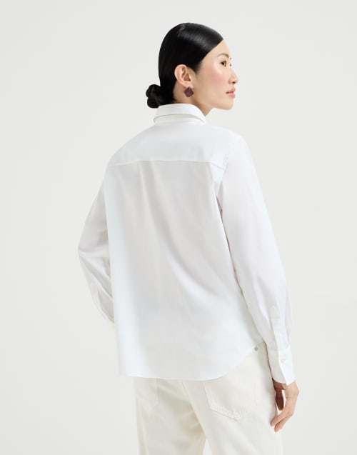 Shirt with monili White Woman - Brunello Cucinelli