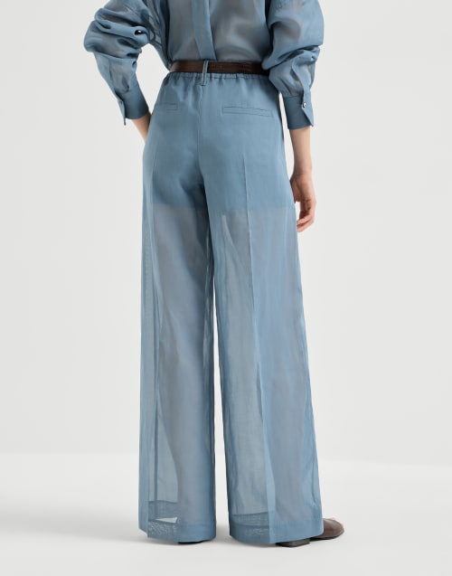 Sartorial track trousers Azure Woman - Brunello Cucinelli