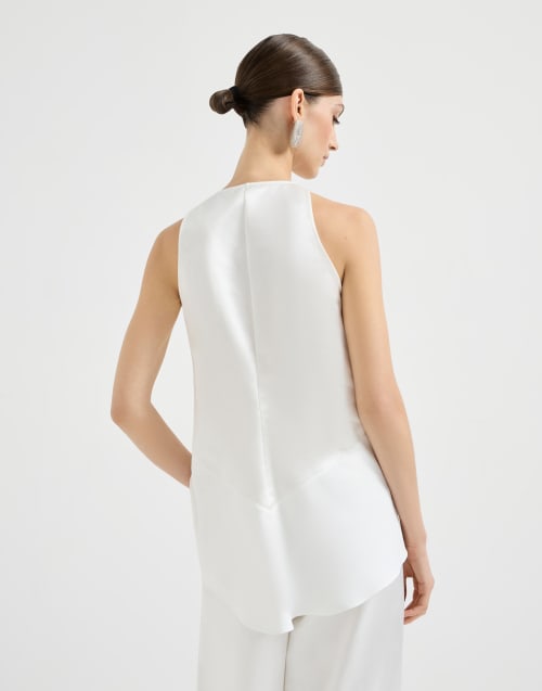 Haut en satin Blanc Femme - Brunello Cucinelli