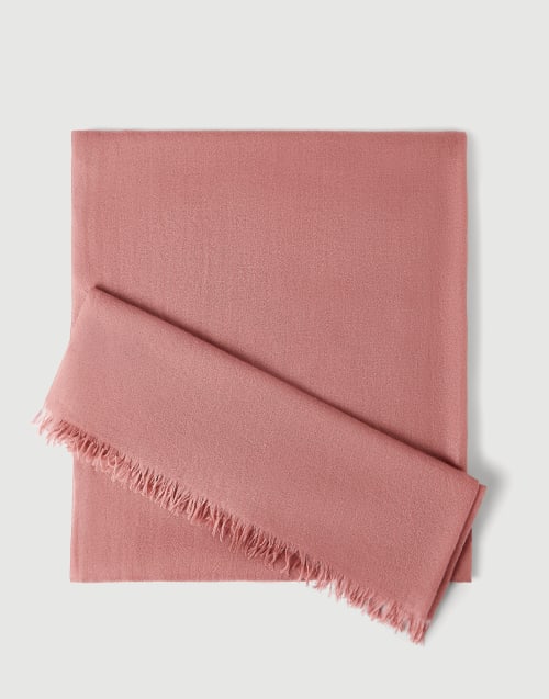 Cashmere and silk scarf Pink Woman - Brunello Cucinelli