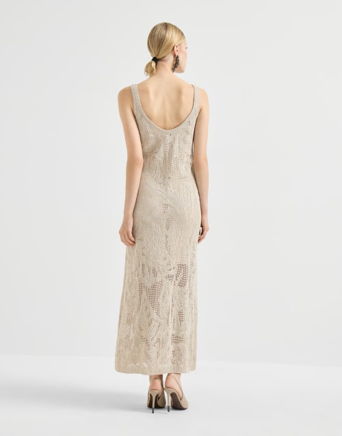 Vestido Dazzling Water Lillies Beige Mujer - Brunello Cucinelli