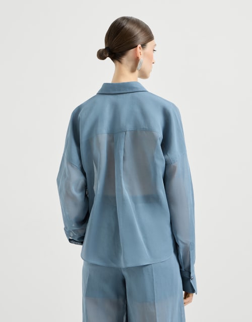 Organza shirt Azure Woman - Brunello Cucinelli