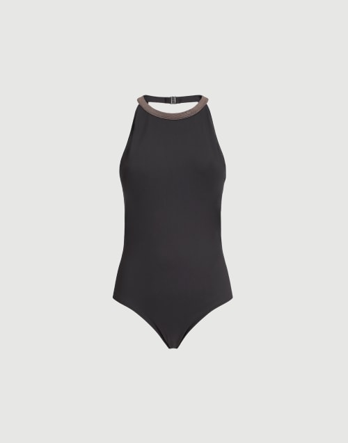 One-piece swimsuit Lignite Grey Woman - Brunello Cucinelli