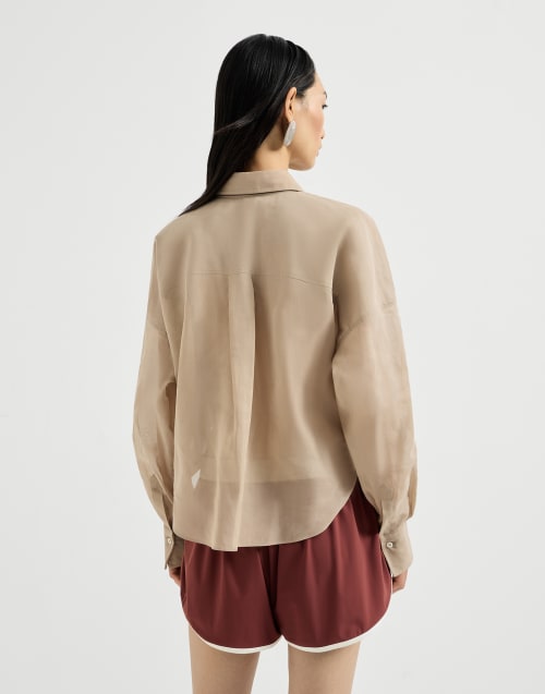 Organza shirt Beige Woman - Brunello Cucinelli