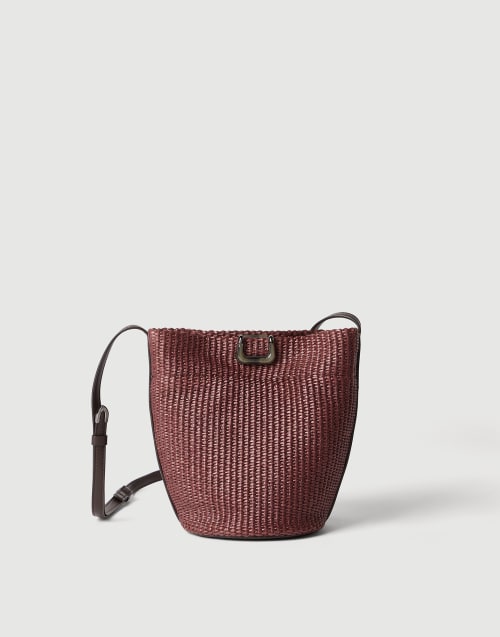 Sartorial small bucket bag Bordeaux Woman - Brunello Cucinelli