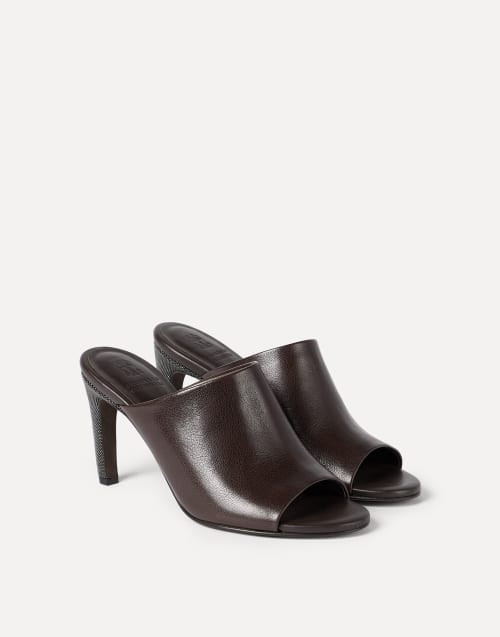 ブルネロクチネリ　ブラウンレザーアンクルブーツ ヒール10cm BRUNELLO CUCINELLI(ブルネロクチネリ) ブーツ(メンズ) - ブランド通販