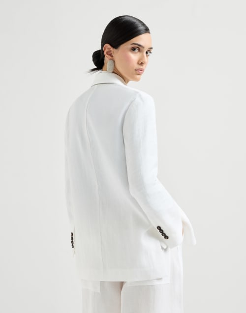 Cotton blazer White Woman - Brunello Cucinelli