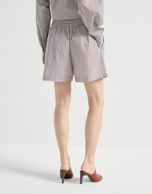 Pyjamashorts mit Monili Bordeaux Damen - Brunello Cucinelli