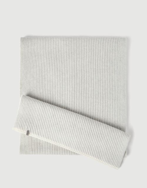 Knit scarf Light Grey Woman - Brunello Cucinelli
