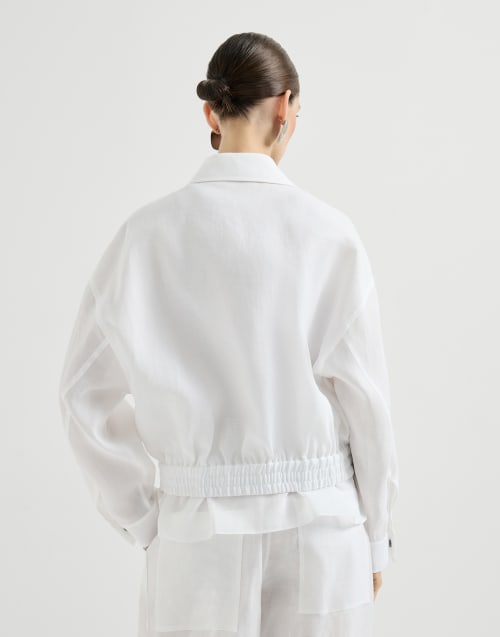 Cotton outerwear jacket White Woman - Brunello Cucinelli