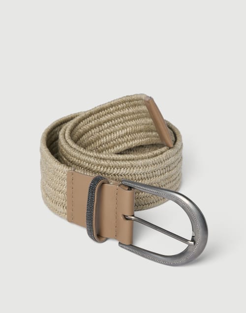 Braided belt Beige Woman - Brunello Cucinelli