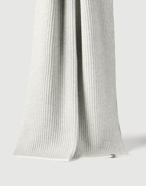 Knit scarf Light Grey Woman - Brunello Cucinelli