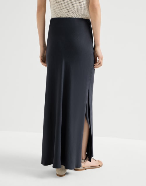 Bias-cut skirt Blue Woman - Brunello Cucinelli