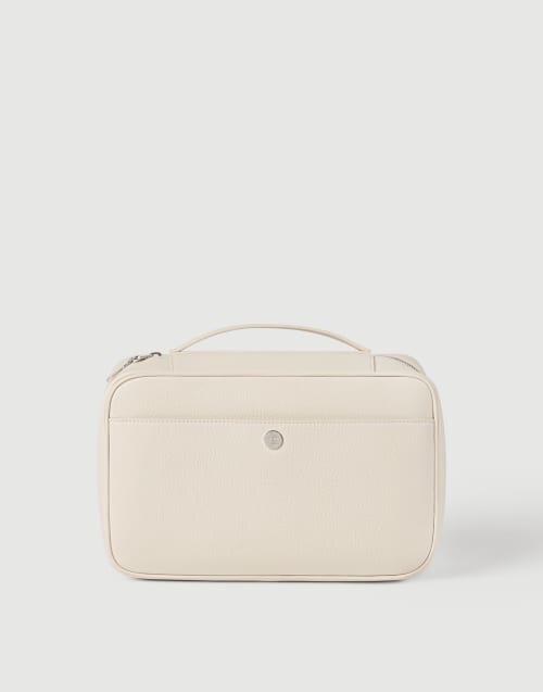 Calfskin beauty case Snow Man - Brunello Cucinelli