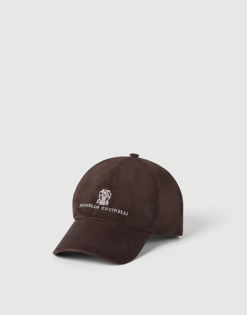 Casquette de baseball en daim Café Homme - Brunello Cucinelli