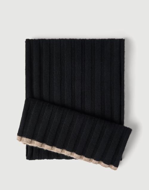 メンズ カシミア、シルク、コットン製スカーフ | Brunello Cucinelli