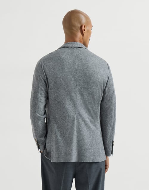 Cashmere jersey blazer Graphite Man - Brunello Cucinelli