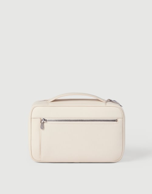 Calfskin beauty case Snow Man - Brunello Cucinelli