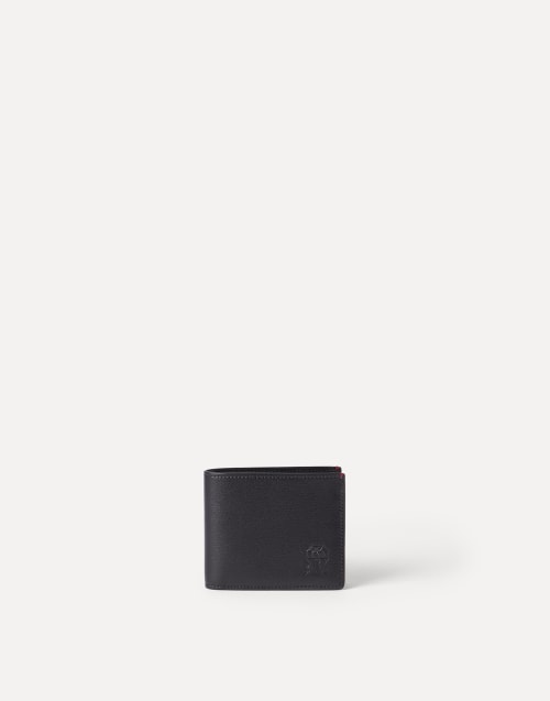Grained leather wallet Black Man - Brunello Cucinelli