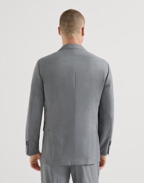 Chaqueta de hopsack Gris Hombre - Brunello Cucinelli