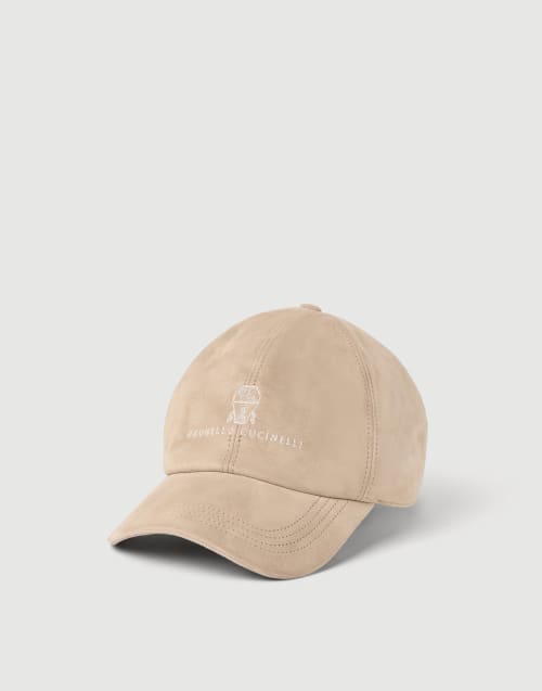 Gorra de béisbol en piel de ante Beige Hombre - Brunello Cucinelli