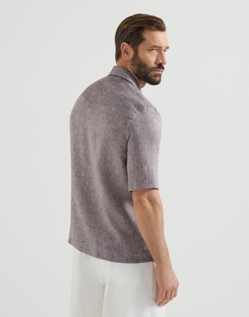Рубашка с коротким рукавом Ореховый Мужчина - Brunello Cucinelli