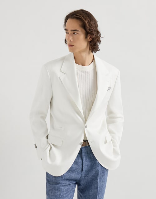 Gabardine blazer Panama Man - Brunello Cucinelli