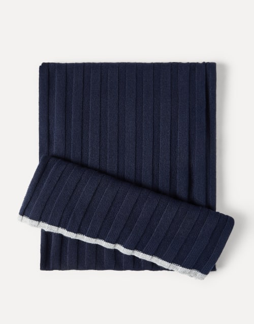 Vicuña knit scarf Blue Man - Brunello Cucinelli