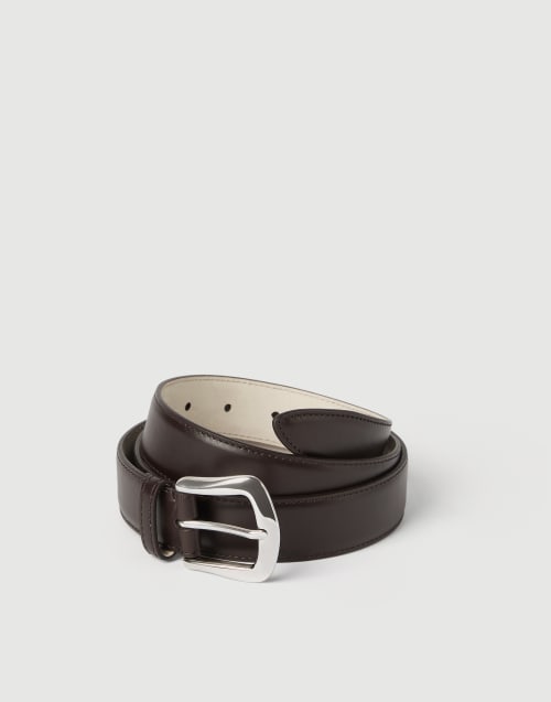 Calfskin belt Brown Man - Brunello Cucinelli
