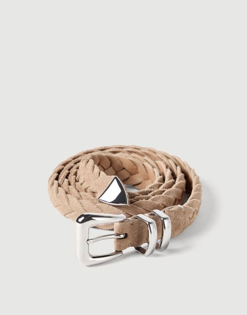 Reversed calfskin belt Hazelnut Man - Brunello Cucinelli