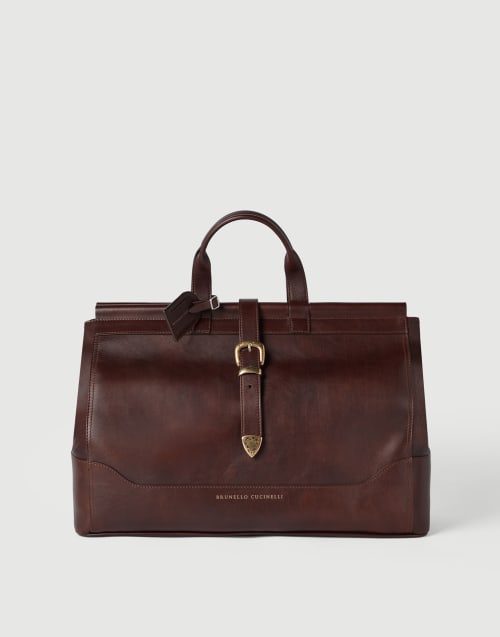 Calfskin bag Burgundy Man - Brunello Cucinelli